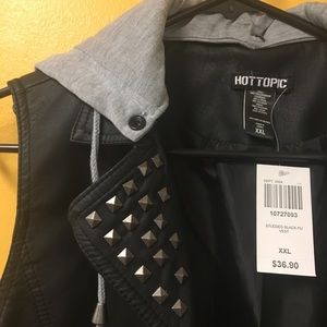 Hot topic faux leather vest